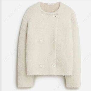 J. Crew Women's Off-White Teddy Jacket-NWT